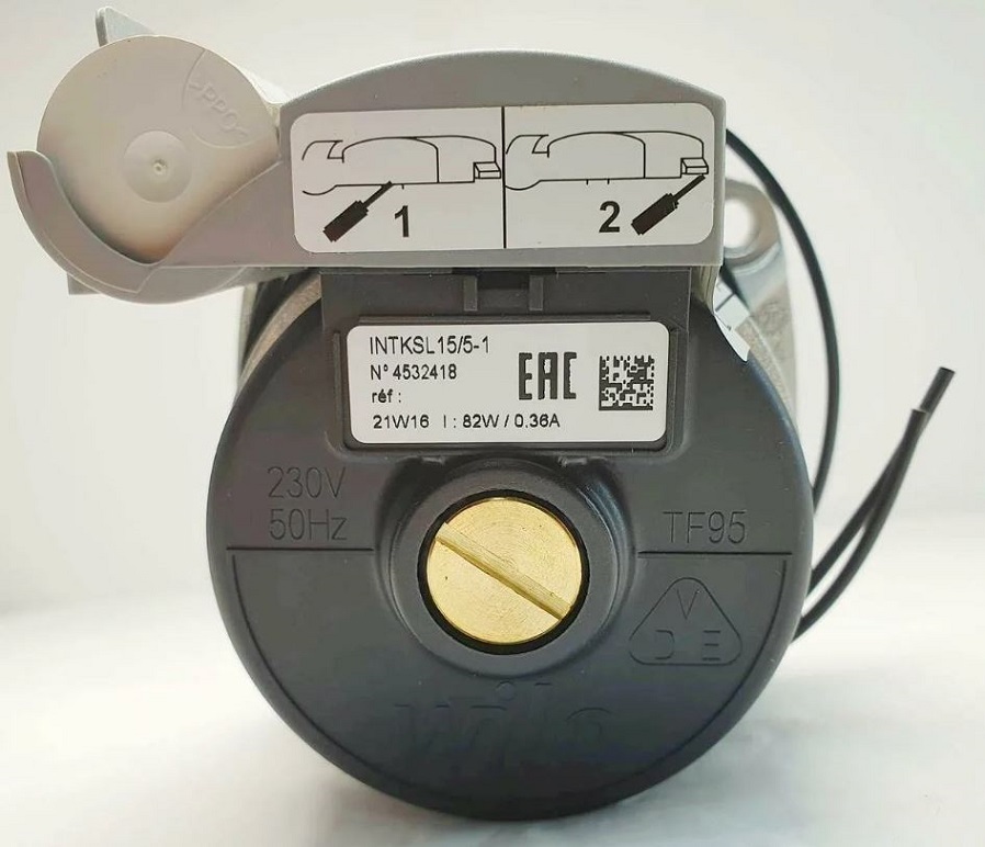 Насос WILO INTKSL-15/5-1, 82W, 0,36А, Ariston, Baxi, Fondital, конденсатор сверху, ВI1462 109
